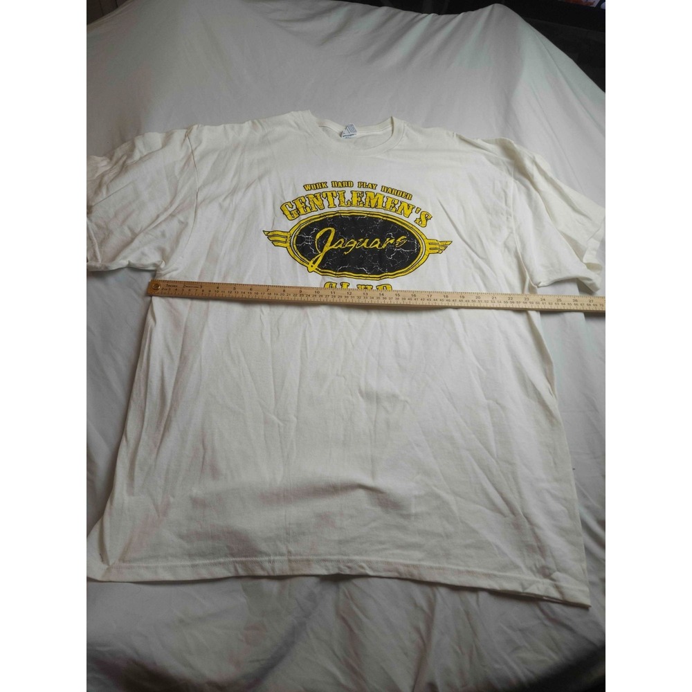 Jaguars Gentlemen's Club T-Shirt Mens XL Work Hard Play Harder White Streetwear - Picture 3 of 5